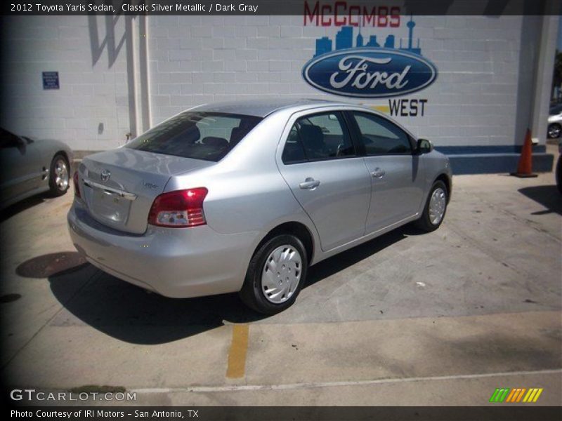 Classic Silver Metallic / Dark Gray 2012 Toyota Yaris Sedan