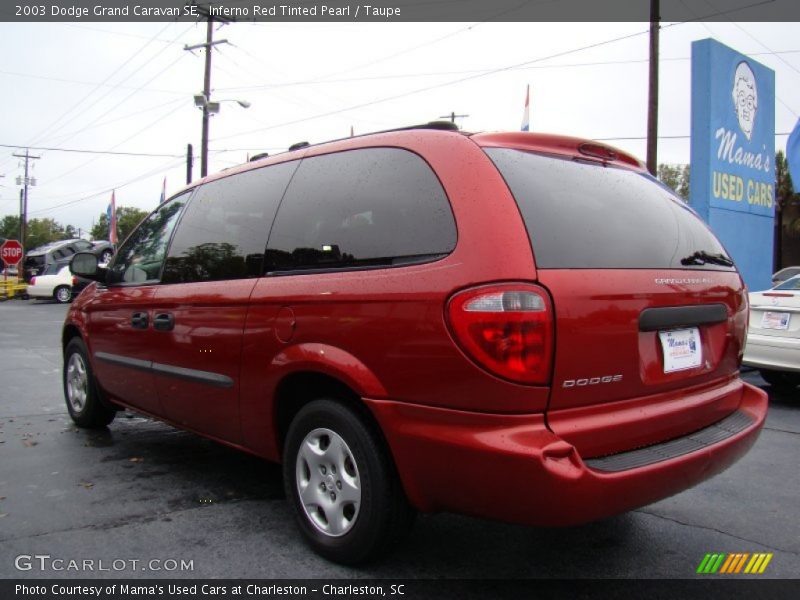 Inferno Red Tinted Pearl / Taupe 2003 Dodge Grand Caravan SE