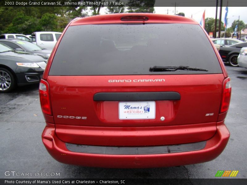 Inferno Red Tinted Pearl / Taupe 2003 Dodge Grand Caravan SE