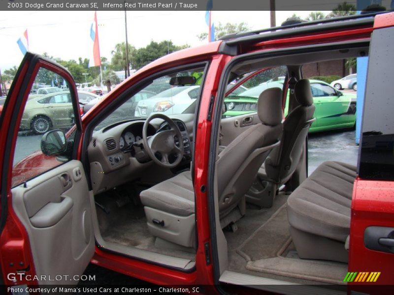 Inferno Red Tinted Pearl / Taupe 2003 Dodge Grand Caravan SE