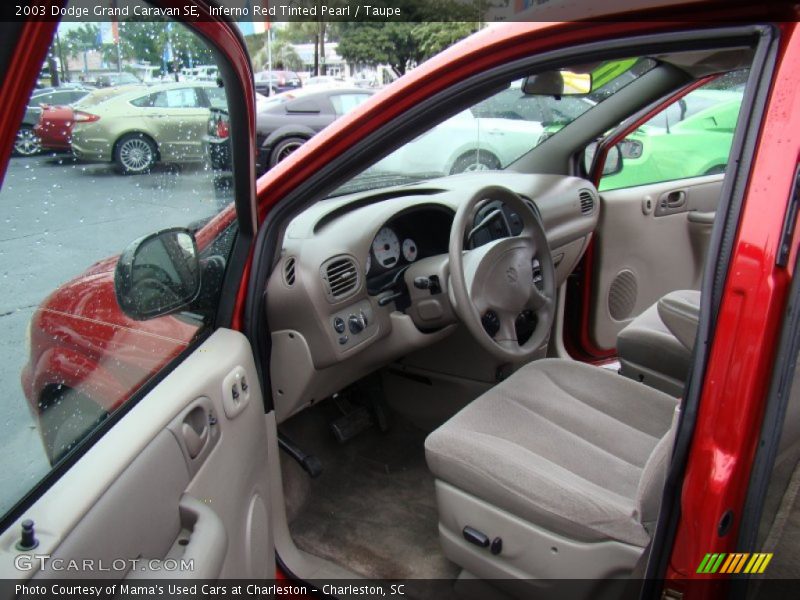 Inferno Red Tinted Pearl / Taupe 2003 Dodge Grand Caravan SE