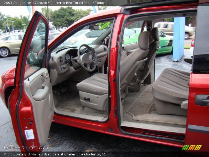 Inferno Red Tinted Pearl / Taupe 2003 Dodge Grand Caravan SE