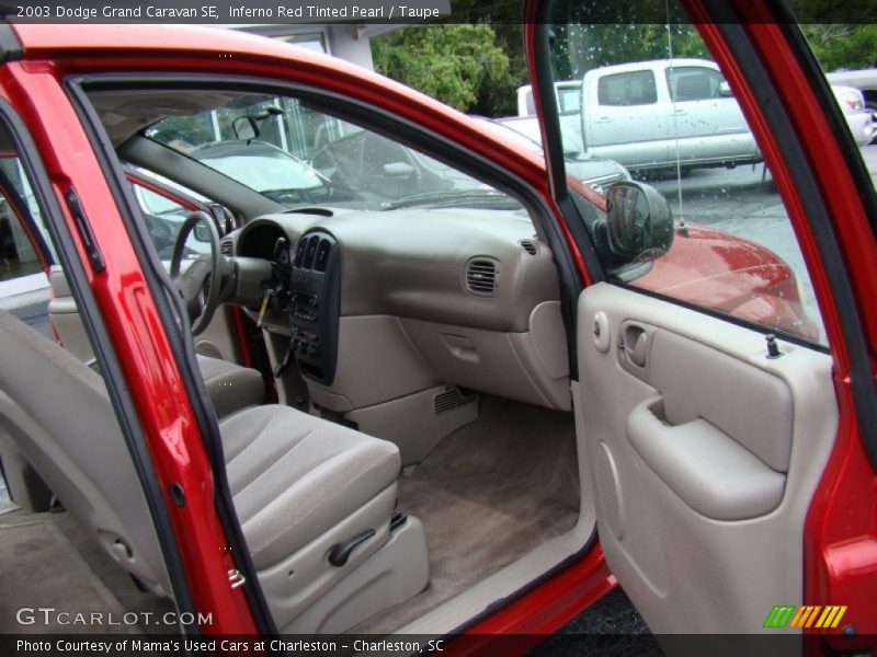 Inferno Red Tinted Pearl / Taupe 2003 Dodge Grand Caravan SE