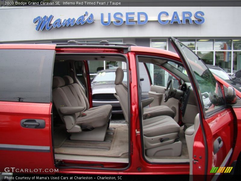 Inferno Red Tinted Pearl / Taupe 2003 Dodge Grand Caravan SE