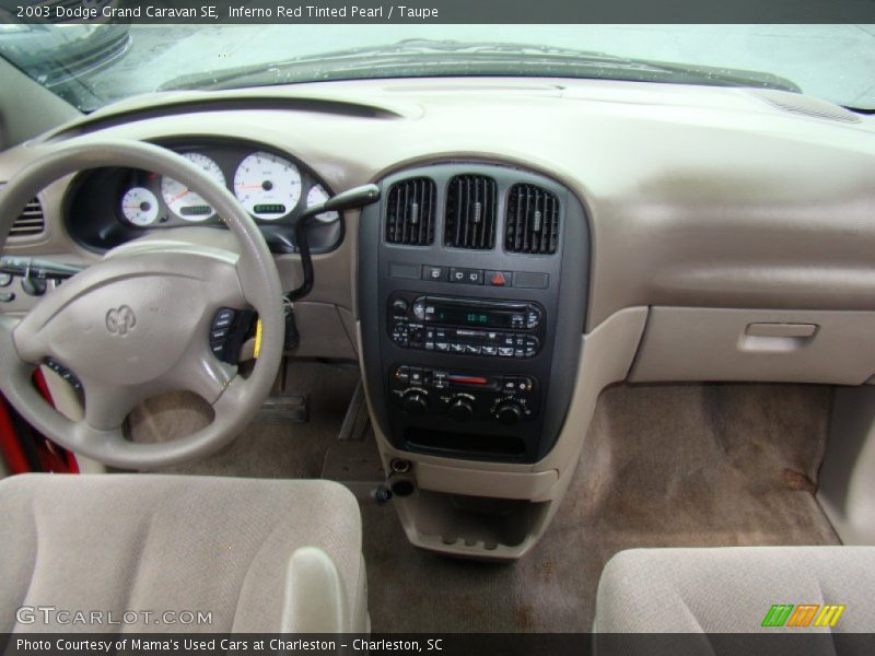 Inferno Red Tinted Pearl / Taupe 2003 Dodge Grand Caravan SE
