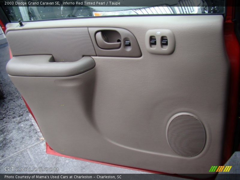 Inferno Red Tinted Pearl / Taupe 2003 Dodge Grand Caravan SE