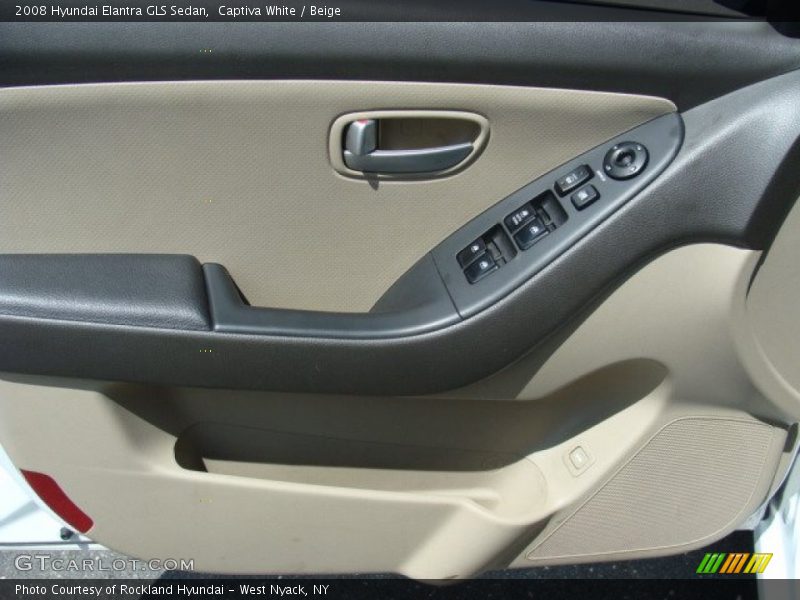 Captiva White / Beige 2008 Hyundai Elantra GLS Sedan