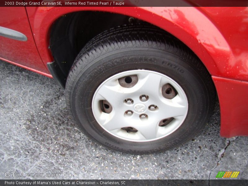 Inferno Red Tinted Pearl / Taupe 2003 Dodge Grand Caravan SE