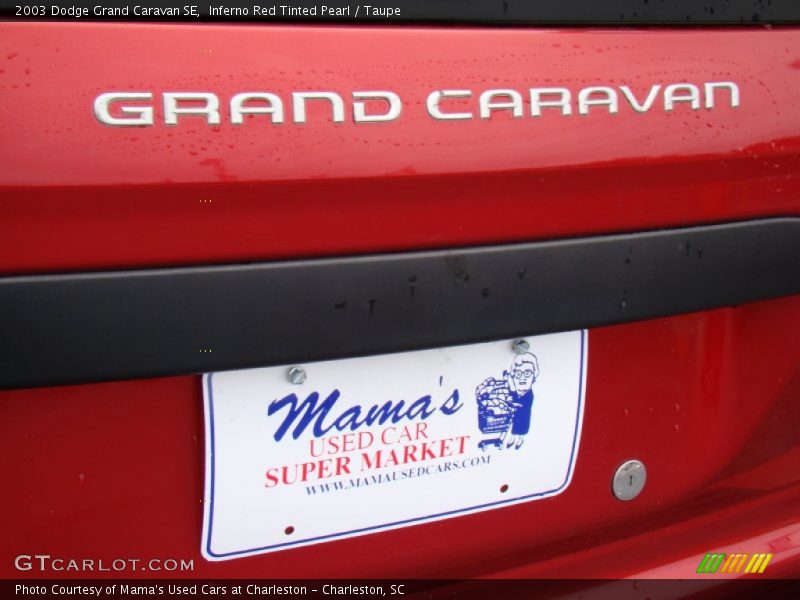 Inferno Red Tinted Pearl / Taupe 2003 Dodge Grand Caravan SE