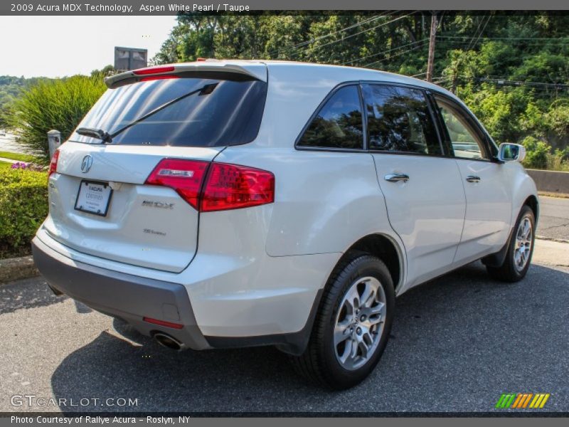 Aspen White Pearl / Taupe 2009 Acura MDX Technology