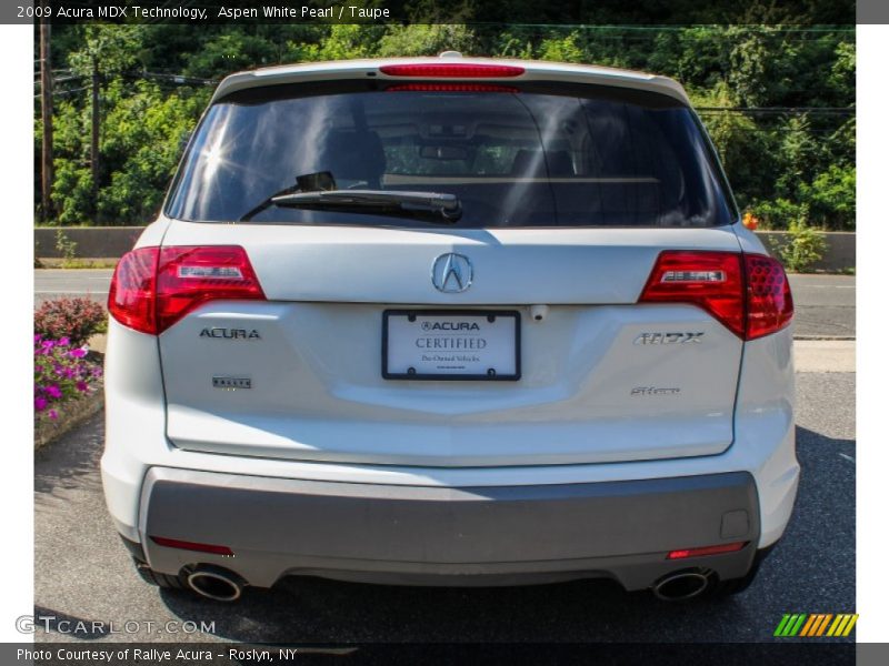 Aspen White Pearl / Taupe 2009 Acura MDX Technology