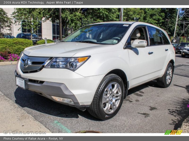 Aspen White Pearl / Taupe 2009 Acura MDX Technology