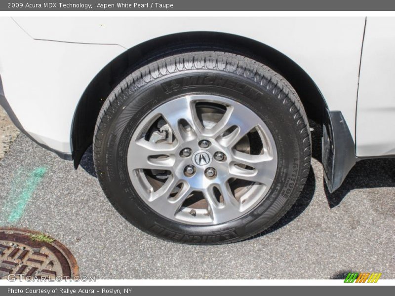 Aspen White Pearl / Taupe 2009 Acura MDX Technology