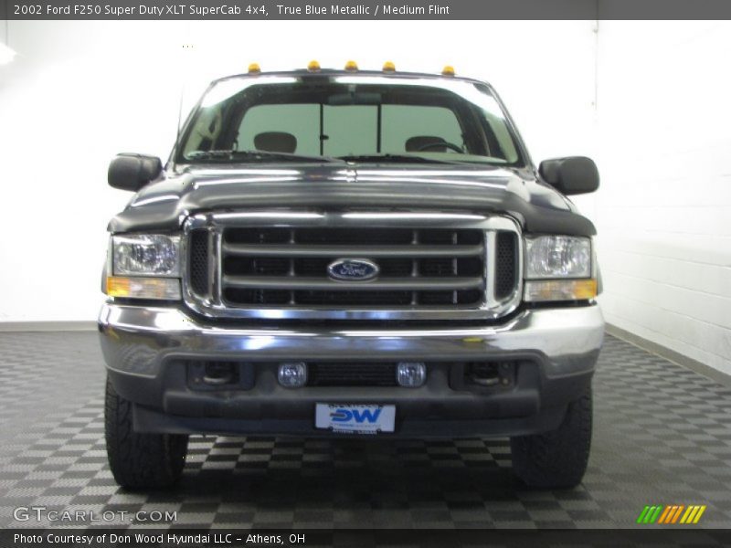 True Blue Metallic / Medium Flint 2002 Ford F250 Super Duty XLT SuperCab 4x4