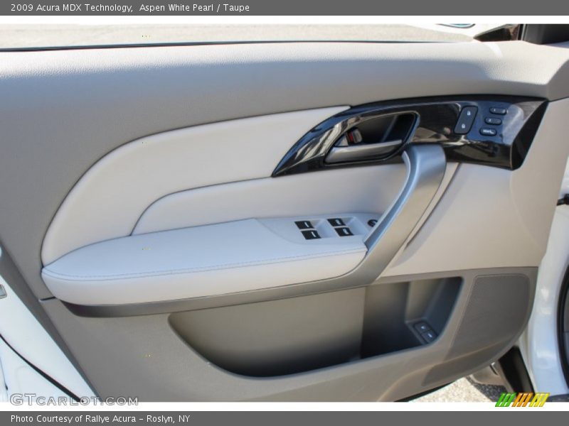Aspen White Pearl / Taupe 2009 Acura MDX Technology