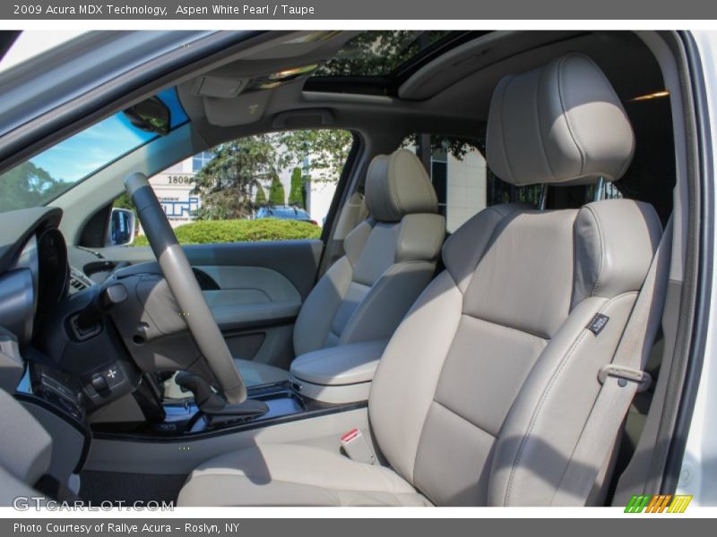 Aspen White Pearl / Taupe 2009 Acura MDX Technology