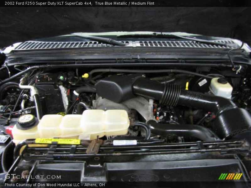 True Blue Metallic / Medium Flint 2002 Ford F250 Super Duty XLT SuperCab 4x4