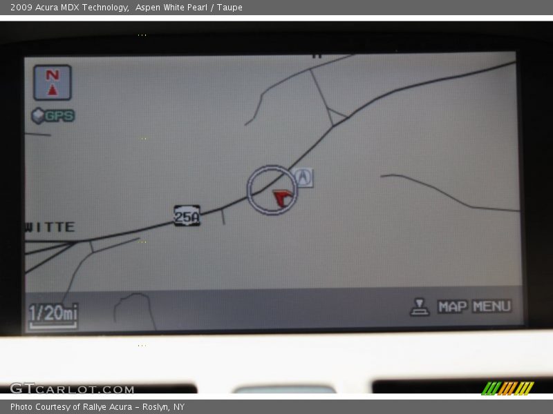 Aspen White Pearl / Taupe 2009 Acura MDX Technology