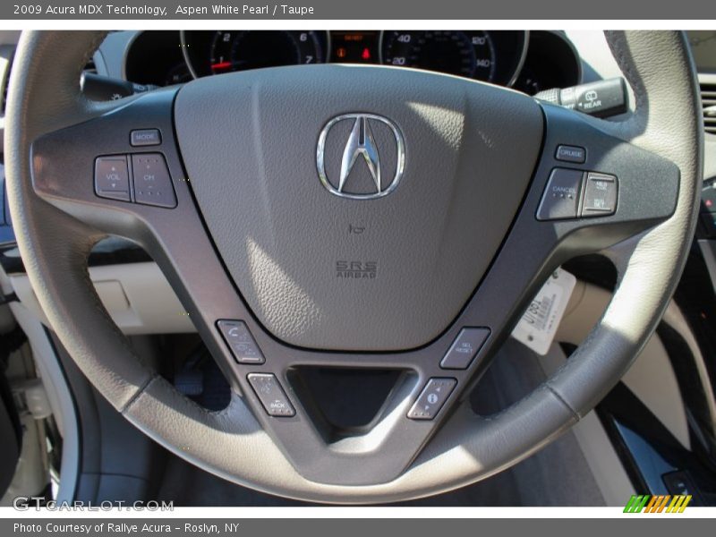 Aspen White Pearl / Taupe 2009 Acura MDX Technology