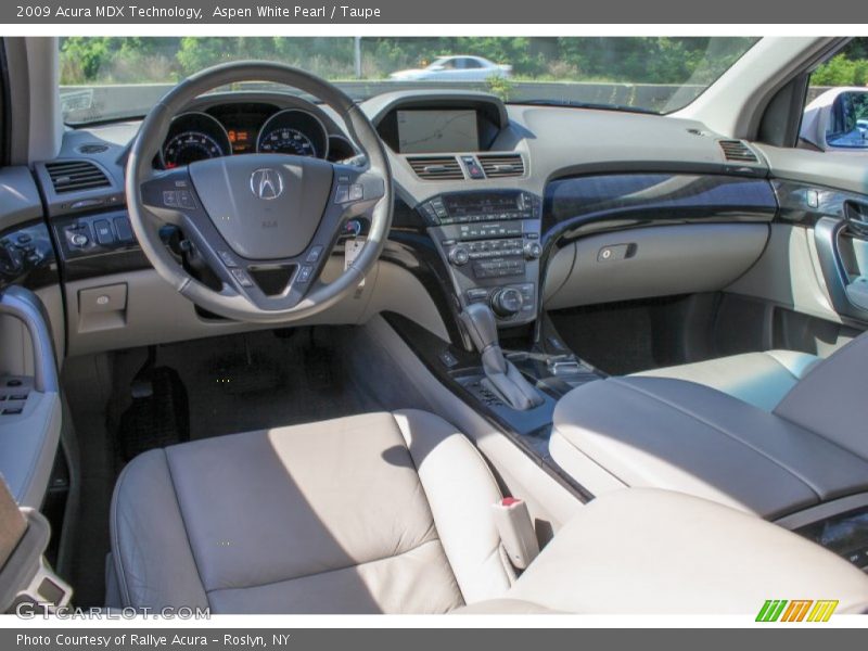 Aspen White Pearl / Taupe 2009 Acura MDX Technology