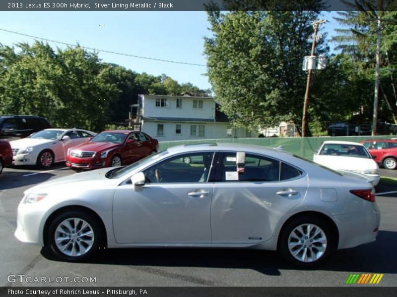 Silver Lining Metallic / Black 2013 Lexus ES 300h Hybrid