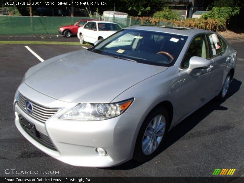 Silver Lining Metallic / Black 2013 Lexus ES 300h Hybrid