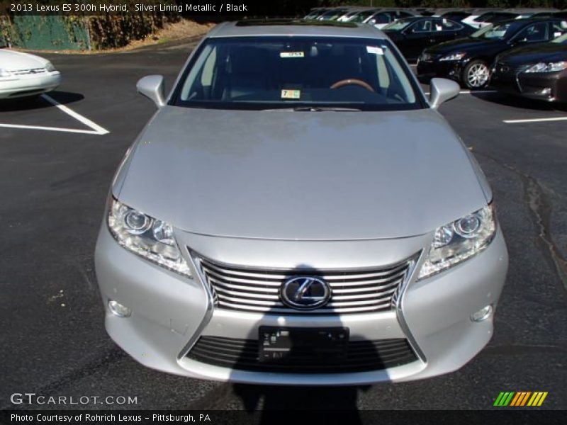 Silver Lining Metallic / Black 2013 Lexus ES 300h Hybrid