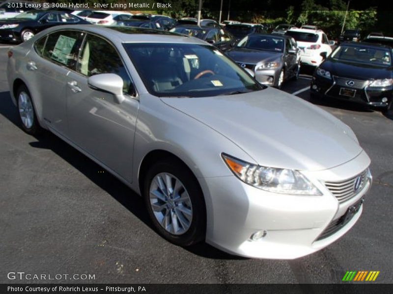 Silver Lining Metallic / Black 2013 Lexus ES 300h Hybrid