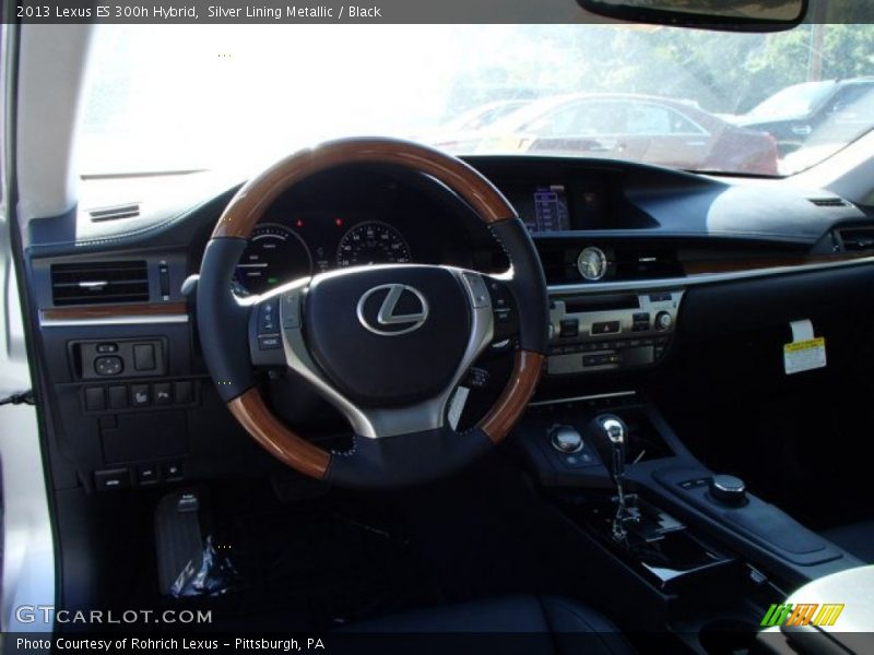 Silver Lining Metallic / Black 2013 Lexus ES 300h Hybrid