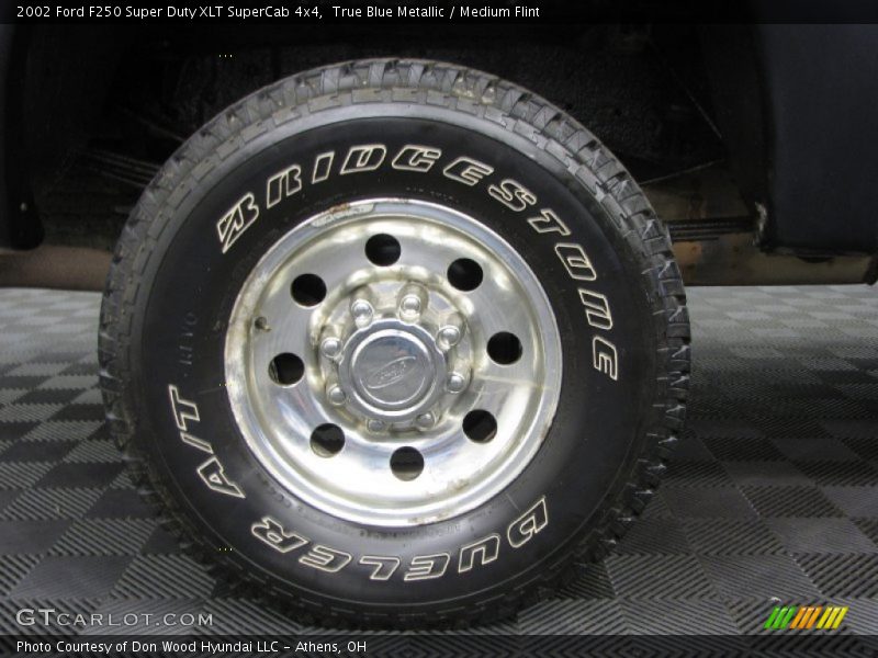 True Blue Metallic / Medium Flint 2002 Ford F250 Super Duty XLT SuperCab 4x4
