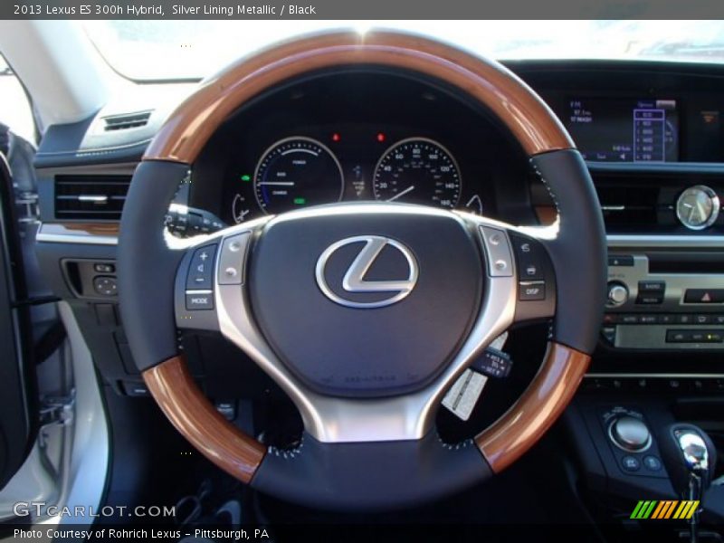 Silver Lining Metallic / Black 2013 Lexus ES 300h Hybrid