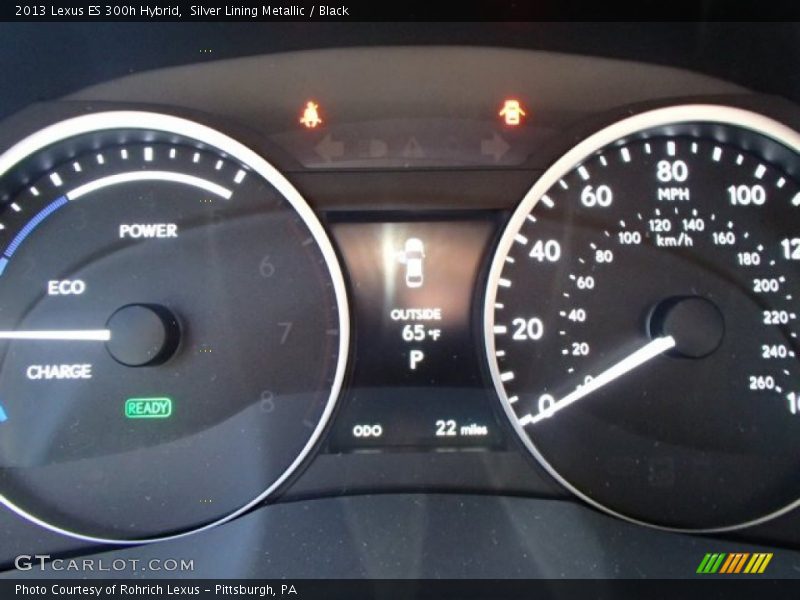 Silver Lining Metallic / Black 2013 Lexus ES 300h Hybrid