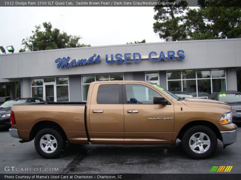 Saddle Brown Pearl / Dark Slate Gray/Medium Graystone 2012 Dodge Ram 1500 SLT Quad Cab