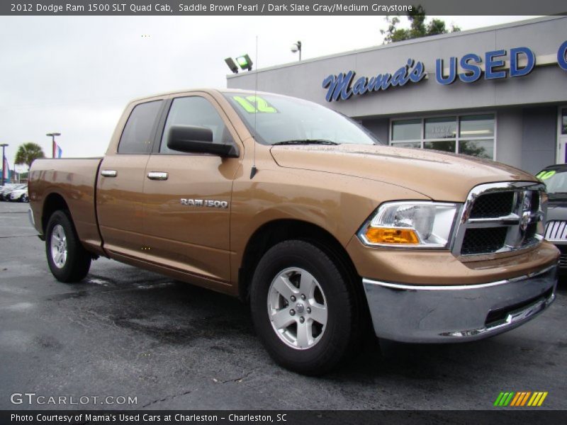 Saddle Brown Pearl / Dark Slate Gray/Medium Graystone 2012 Dodge Ram 1500 SLT Quad Cab