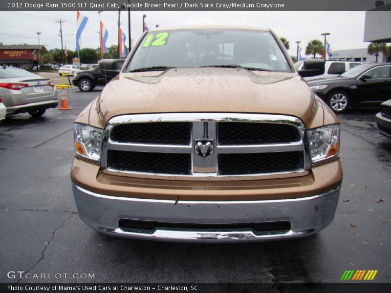 Saddle Brown Pearl / Dark Slate Gray/Medium Graystone 2012 Dodge Ram 1500 SLT Quad Cab