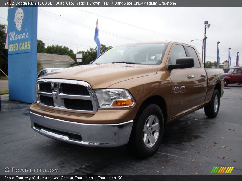 Saddle Brown Pearl / Dark Slate Gray/Medium Graystone 2012 Dodge Ram 1500 SLT Quad Cab