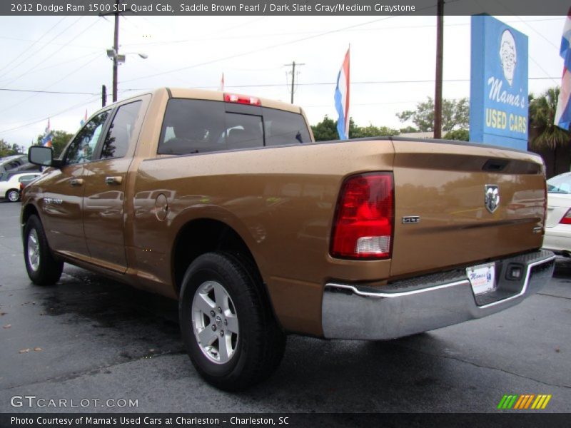 Saddle Brown Pearl / Dark Slate Gray/Medium Graystone 2012 Dodge Ram 1500 SLT Quad Cab