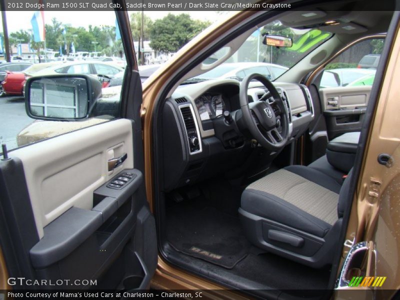 Saddle Brown Pearl / Dark Slate Gray/Medium Graystone 2012 Dodge Ram 1500 SLT Quad Cab