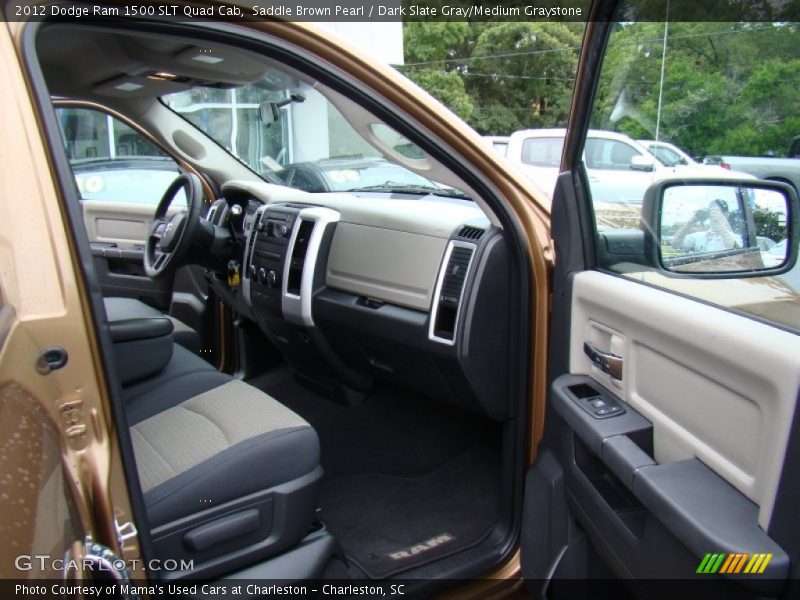 Saddle Brown Pearl / Dark Slate Gray/Medium Graystone 2012 Dodge Ram 1500 SLT Quad Cab