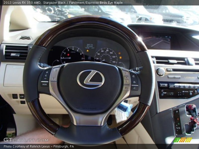 Stargazer Black / Parchment/Espresso Birds Eye Maple 2013 Lexus RX 350 AWD