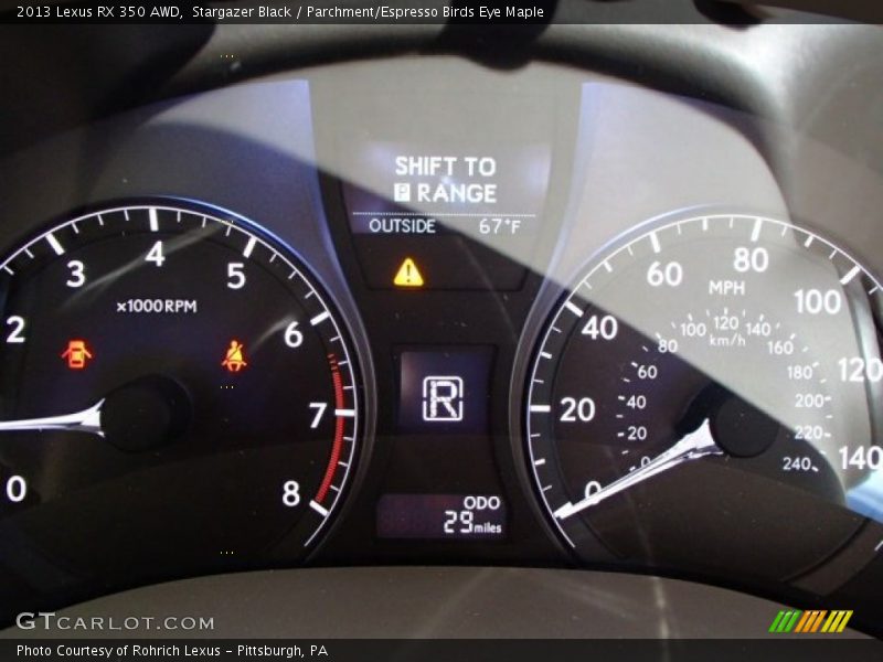 Stargazer Black / Parchment/Espresso Birds Eye Maple 2013 Lexus RX 350 AWD