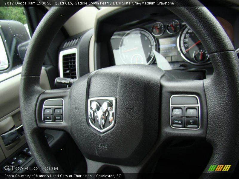 Saddle Brown Pearl / Dark Slate Gray/Medium Graystone 2012 Dodge Ram 1500 SLT Quad Cab