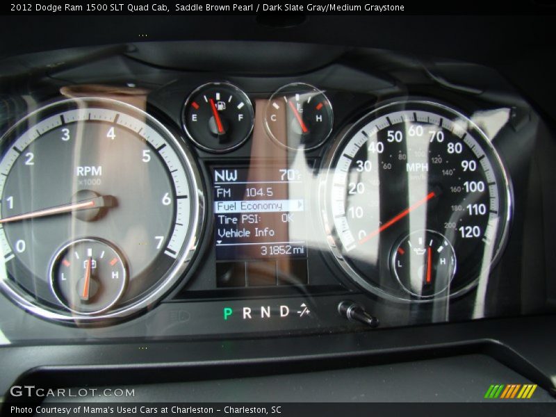 Saddle Brown Pearl / Dark Slate Gray/Medium Graystone 2012 Dodge Ram 1500 SLT Quad Cab