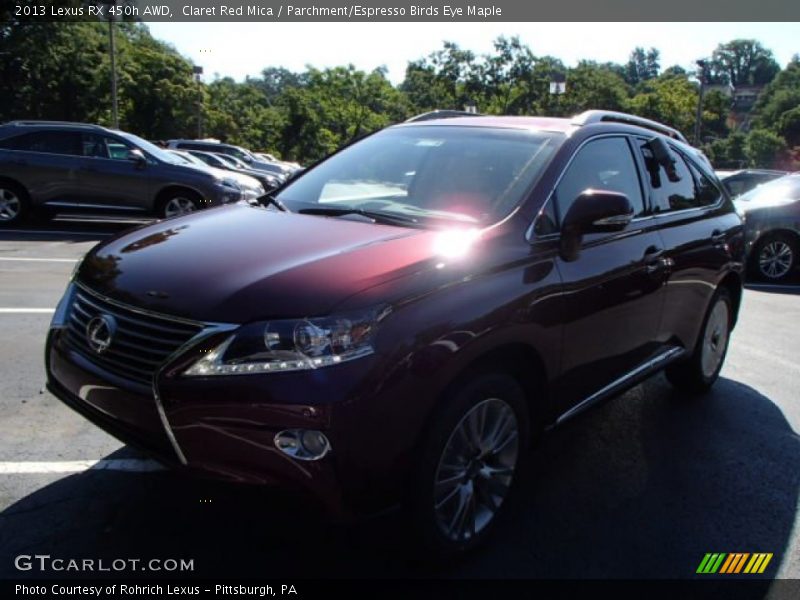 Claret Red Mica / Parchment/Espresso Birds Eye Maple 2013 Lexus RX 450h AWD