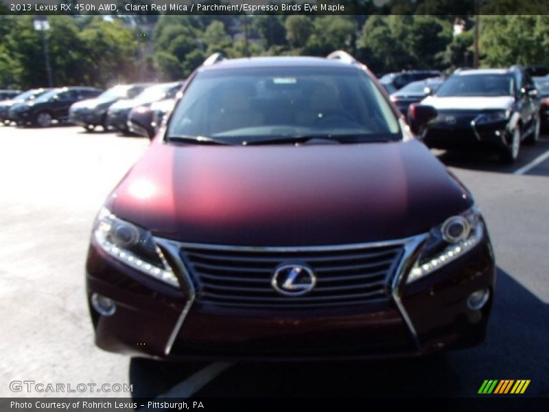 Claret Red Mica / Parchment/Espresso Birds Eye Maple 2013 Lexus RX 450h AWD
