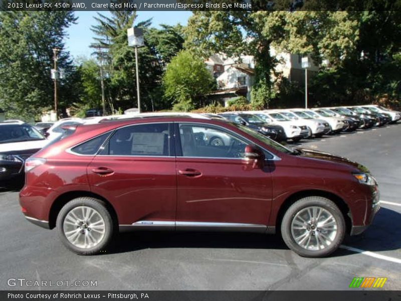 Claret Red Mica / Parchment/Espresso Birds Eye Maple 2013 Lexus RX 450h AWD