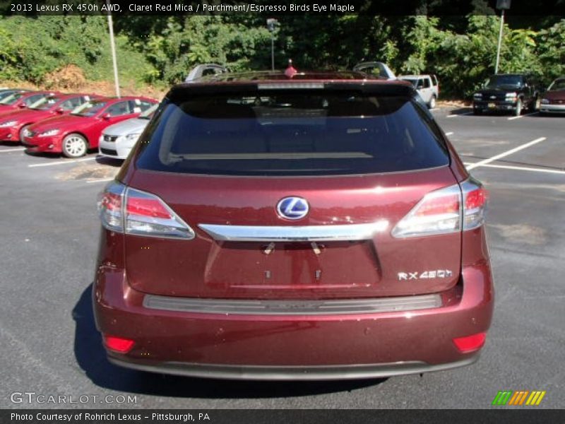 Claret Red Mica / Parchment/Espresso Birds Eye Maple 2013 Lexus RX 450h AWD