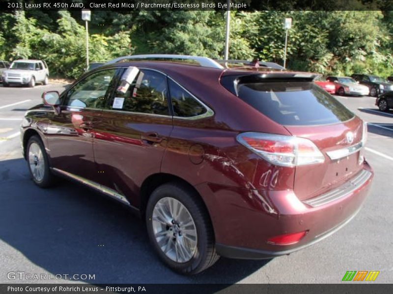 Claret Red Mica / Parchment/Espresso Birds Eye Maple 2013 Lexus RX 450h AWD
