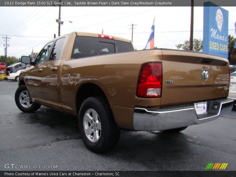 Saddle Brown Pearl / Dark Slate Gray/Medium Graystone 2012 Dodge Ram 1500 SLT Quad Cab