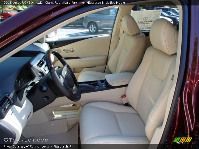 Claret Red Mica / Parchment/Espresso Birds Eye Maple 2013 Lexus RX 450h AWD